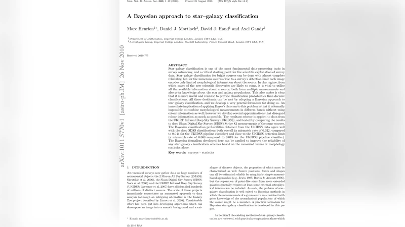 A Bayesian approach to star-galaxy classification