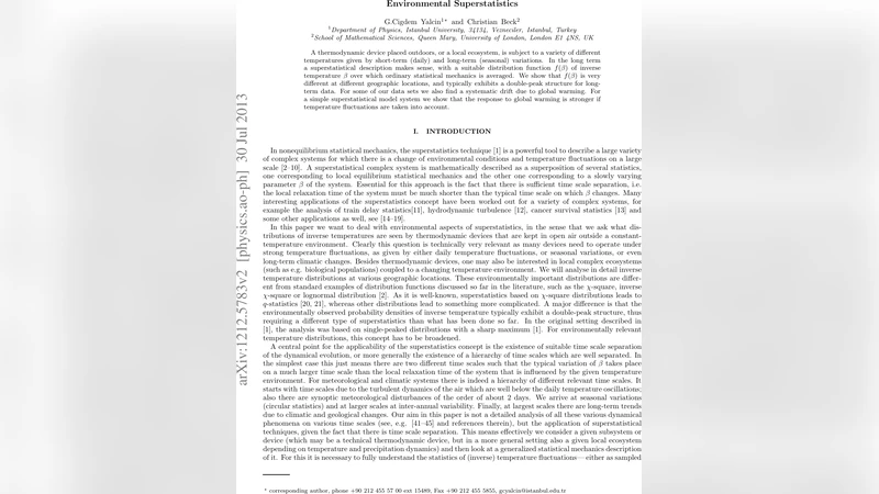 Environmental Superstatistics