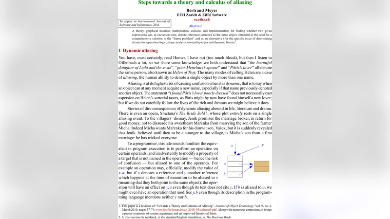 Steps towards a theory and calculus of aliasing