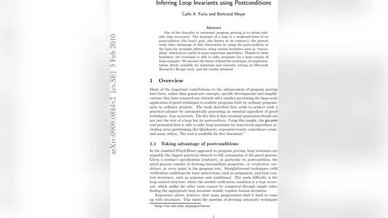 Inferring Loop Invariants using Postconditions