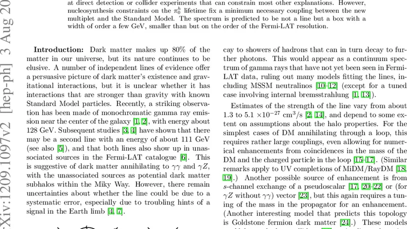 A Simple Recipe for the 111 and 128 GeV Lines