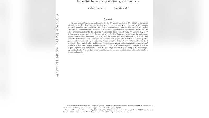 Edge distribution in generalized graph products