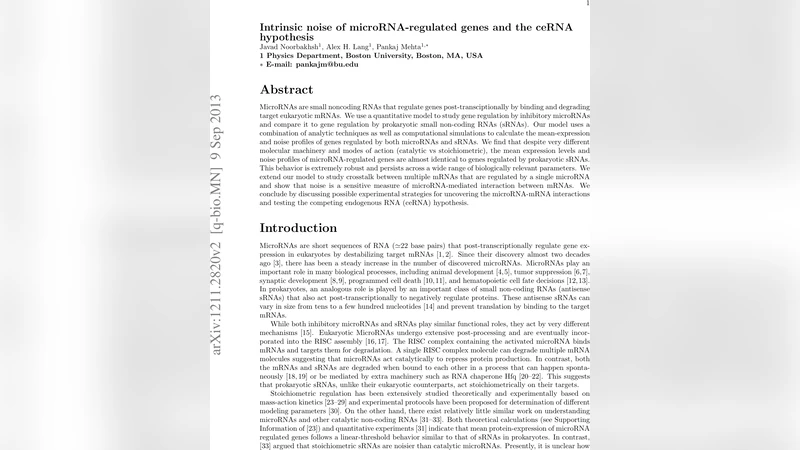 Intrinsic noise of microRNA-regulated genes and the ceRNA hypothesis