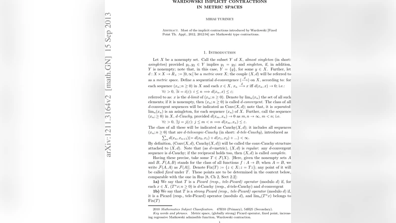 Wardowski implicit contractions in metric spaces