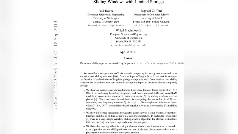 Sliding Windows with Limited Storage