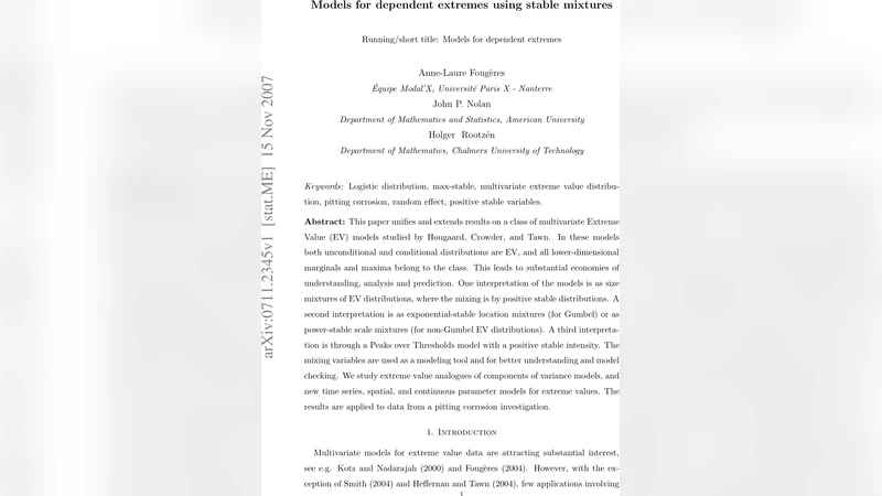 Models for dependent extremes using stable mixtures