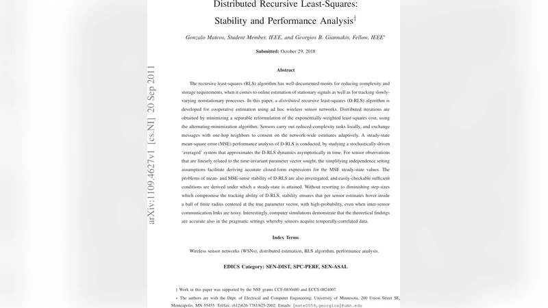 Distributed Recursive Least-Squares: Stability and Performance Analysis