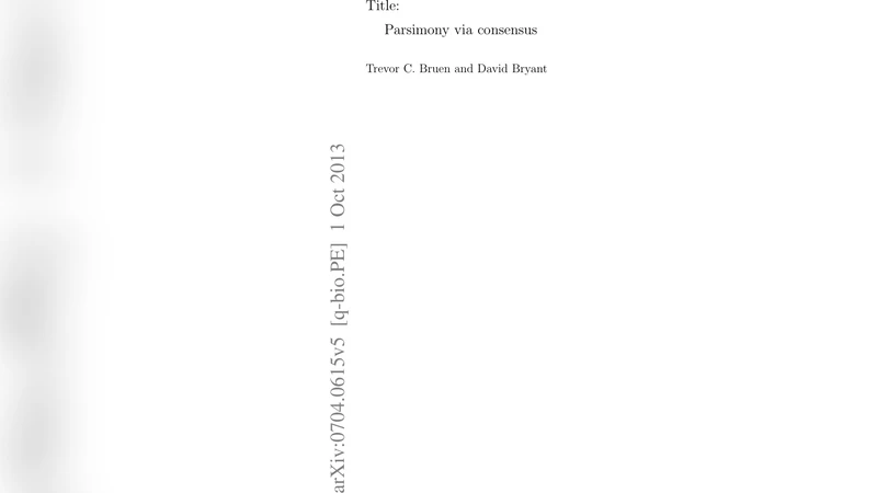 Parsimony via concensus