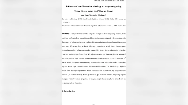 Influence of Non-Newtonian rheology on magma degassing