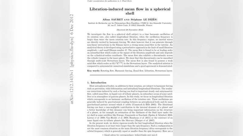 Libration-induced mean flow in a spherical shell