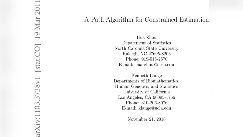 A Path Algorithm for Constrained Estimation