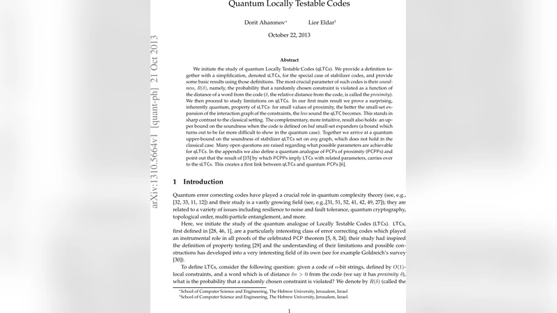 Quantum Locally Testable Codes