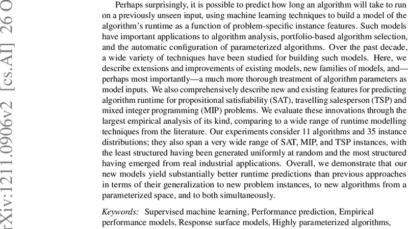 Algorithm Runtime Prediction: Methods & Evaluation