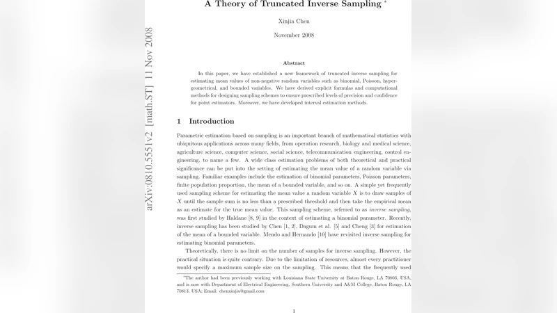 A Theory of Truncated Inverse Sampling