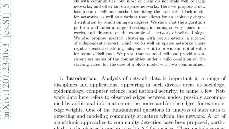 Pseudo-likelihood methods for community detection in large sparse   networks