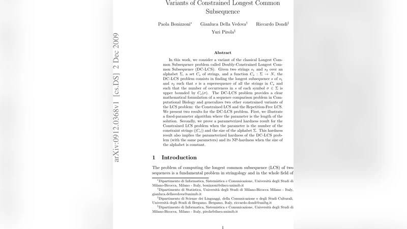 Variants of Constrained Longest Common Subsequence