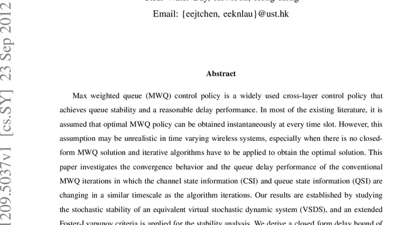 Delay Analysis of Max-Weight Queue Algorithm for Time-varying Wireless   Adhoc Networks - Control Theoretical Approach