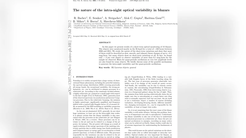 The nature of the intra-night optical variability in blazars