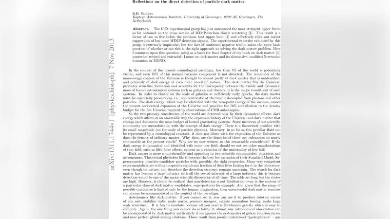 Reflections on the direct detection of particle dark matter