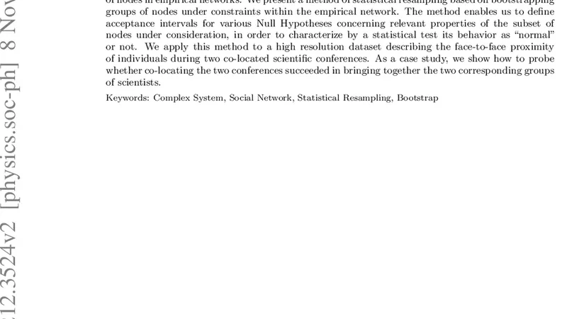 Bootstrapping under constraint for the assessment of group behavior in   human contact networks