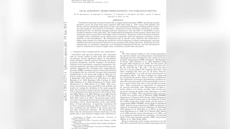 Local Anisotropy, Higher Order Statistics, and Turbulence Spectra