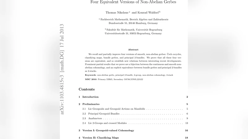 Four Equivalent Versions of Non-Abelian Gerbes