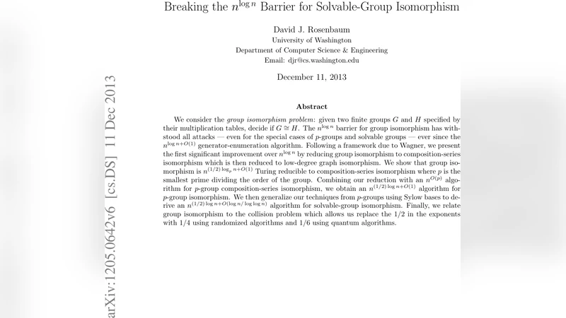 Breaking the n^(log n) Barrier for Solvable-Group Isomorphism