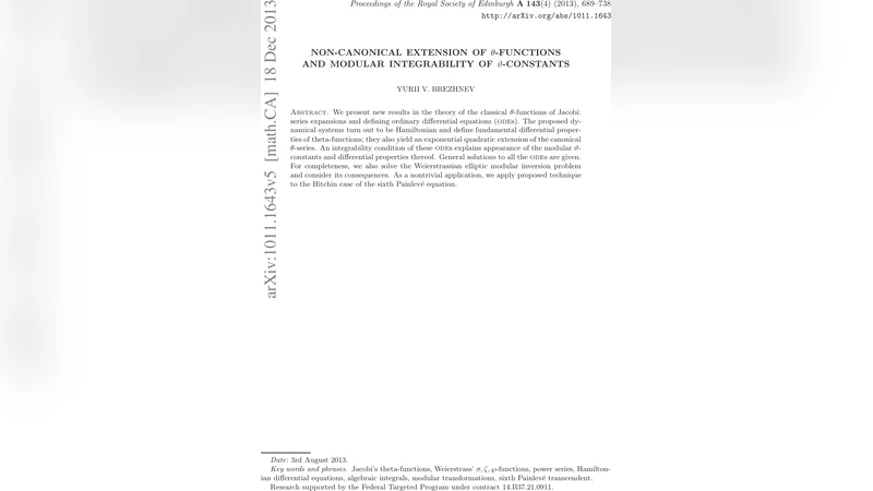 Non-canonical extension of theta-functions and modular integrability of   theta-constants