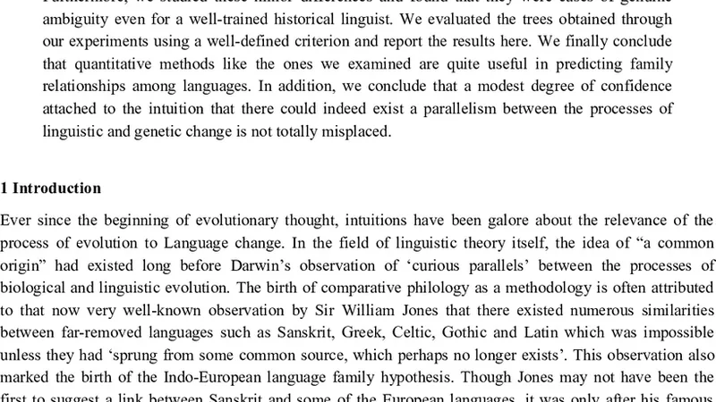 Quantitative methods for Phylogenetic Inference in Historical   Linguistics: An experimental case study of South Central Dravidian