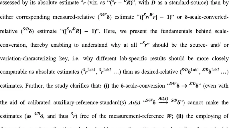 Study of variations as desired-relative (DELTA), rather than absolute,   differences: falsification of the purpose of achieving source-representative   and closely comparable lab-results
