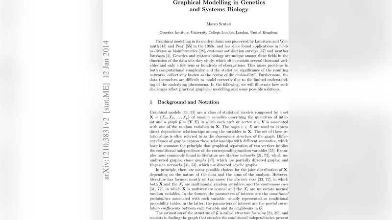 Graphical Modelling in Genetics and Systems Biology