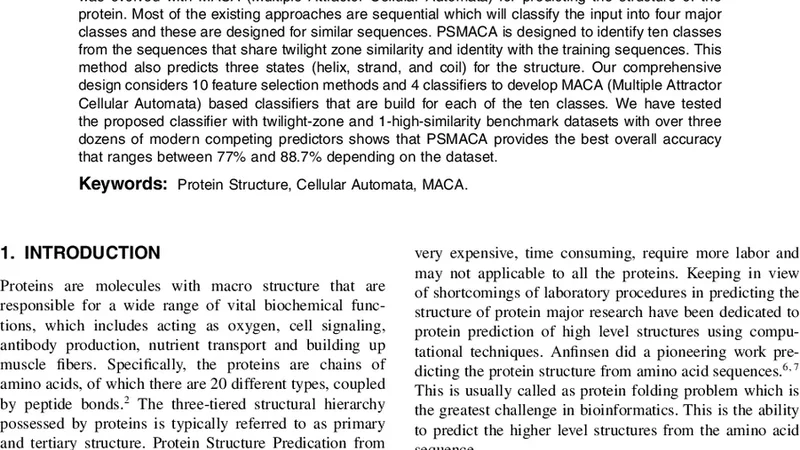 PSMACA: An Automated Protein Structure Prediction Using MACA (Multiple   Attractor Cellular Automata)