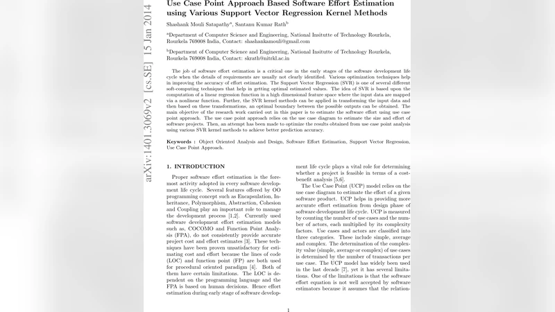 Use Case Point Approach Based Software Effort Estimation using Various   Support Vector Regression Kernel Methods