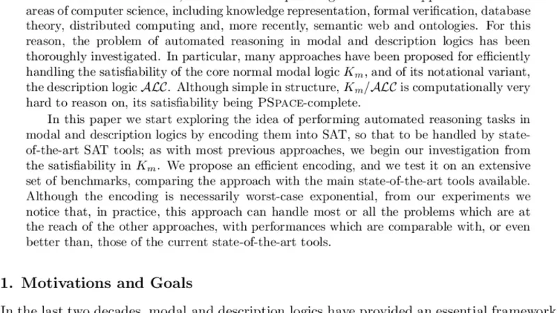 Automated Reasoning in Modal and Description Logics via SAT Encoding:   the Case Study of K(m)/ALC-Satisfiability