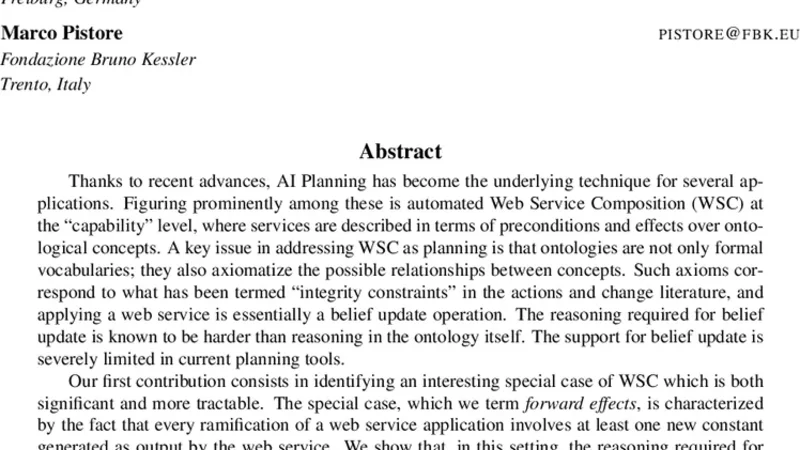 Message-Based Web Service Composition, Integrity Constraints, and   Planning under Uncertainty: A New Connection