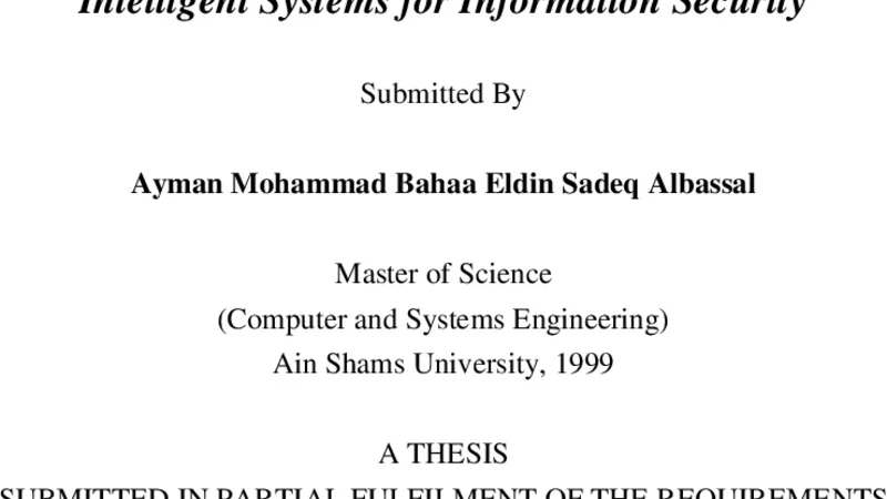 Intelligent Systems for Information Security