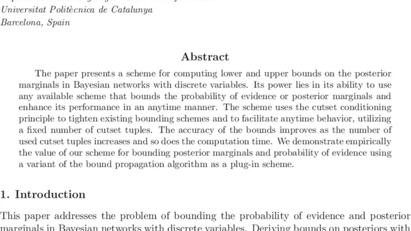 Active Tuples-based Scheme for Bounding Posterior Beliefs