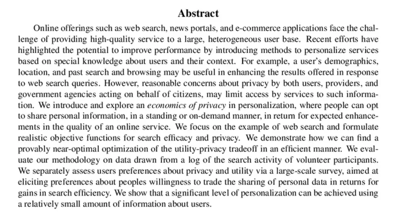 A Utility-Theoretic Approach to Privacy in Online Services