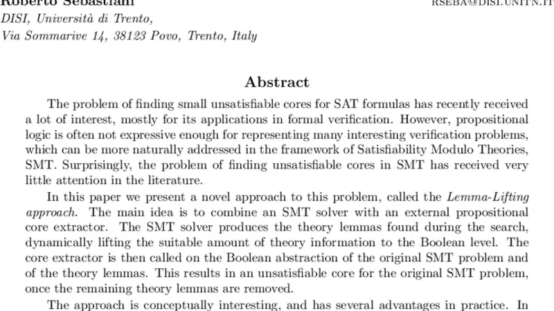 Computing Small Unsatisfiable Cores in Satisfiability Modulo Theories