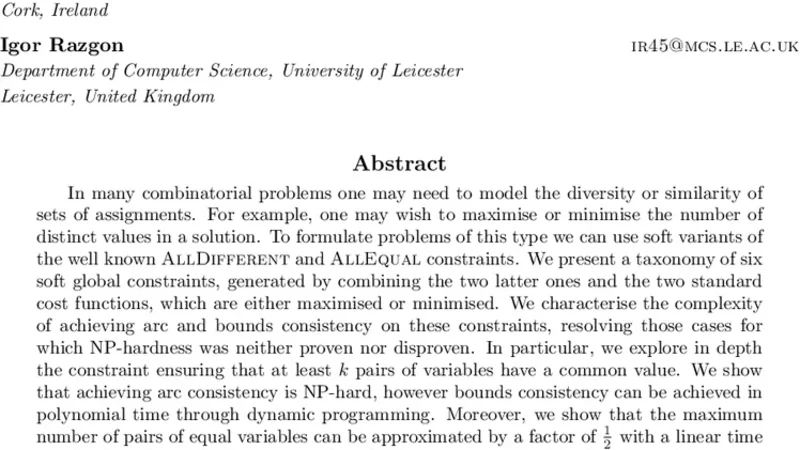 Soft Constraints of Difference and Equality