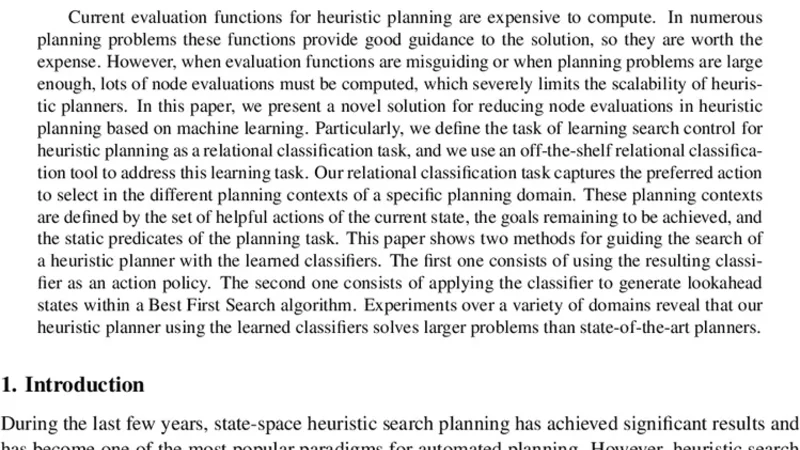 Scaling up Heuristic Planning with Relational Decision Trees