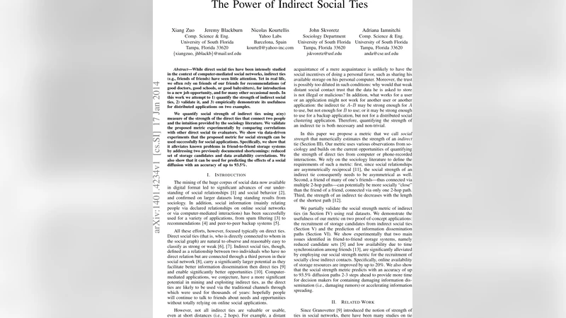 The power of indirect social ties