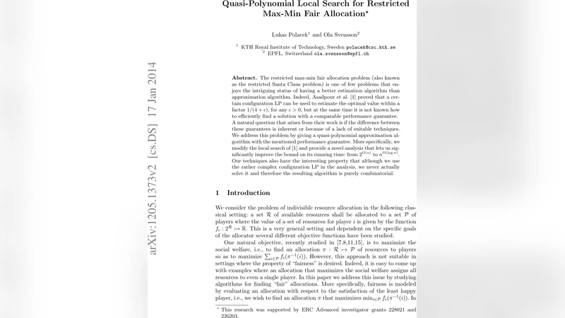 Quasi-Polynomial Local Search for Restricted Max-Min Fair Allocation