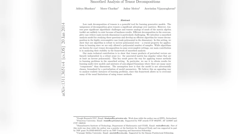 Smoothed Analysis of Tensor Decompositions