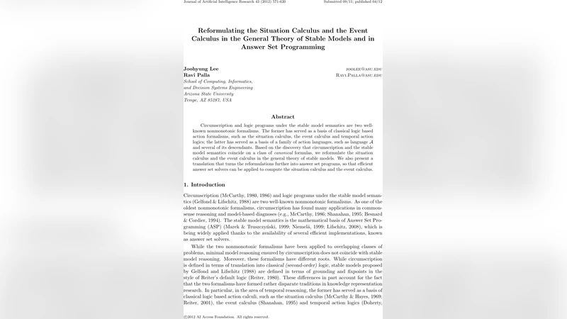 Reformulating the Situation Calculus and the Event Calculus in the   General Theory of Stable Models and in Answer Set Programming