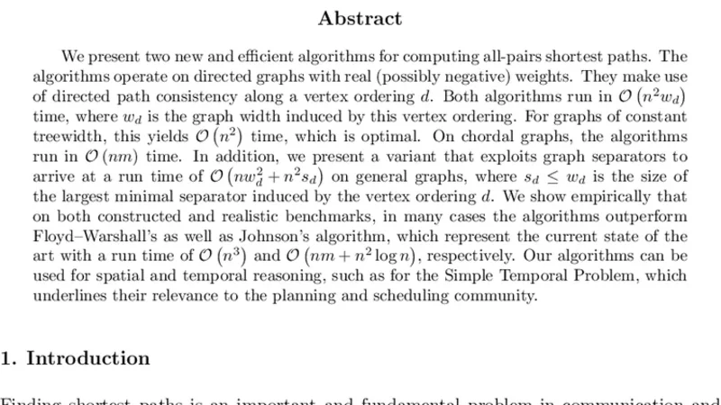 Computing All-Pairs Shortest Paths by Leveraging Low Treewidth