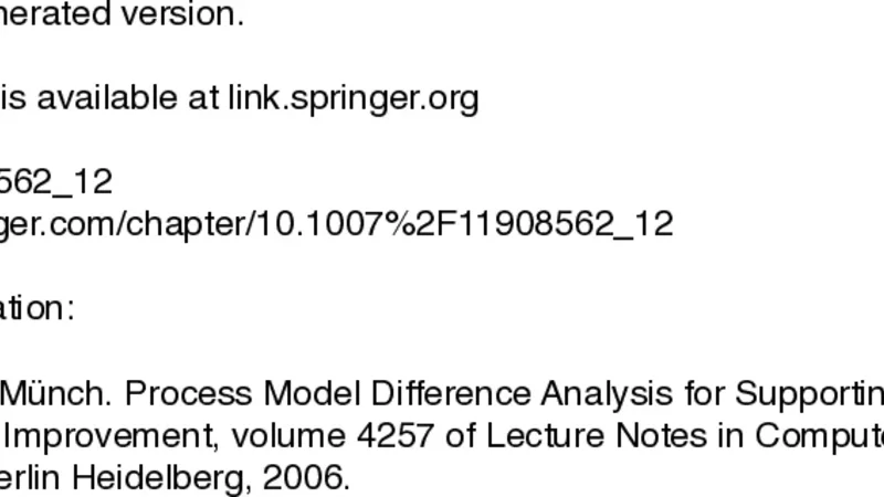 Process Model Difference Analysis for Supporting Process Evolution