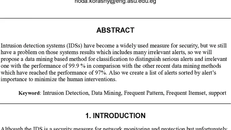 Classification of IDS Alerts with Data Mining Techniques