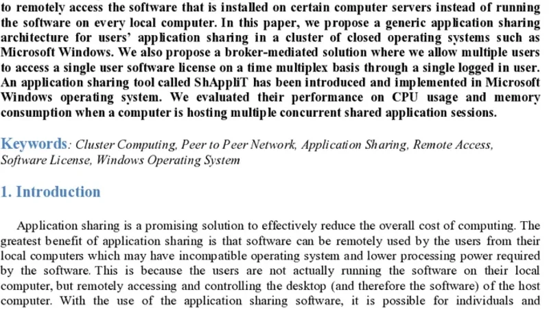 ShAppliT: A Novel Broker-mediated Solution to Generic Application   Sharing in a Cluster of Closed Operating Systems