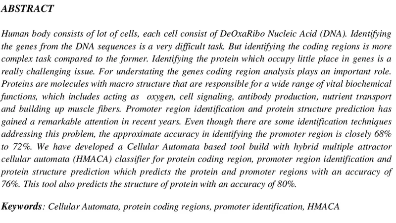 HMACA: Towards Proposing a Cellular Automata Based Tool for Protein   Coding, Promoter Region Identification and Protein Structure Prediction